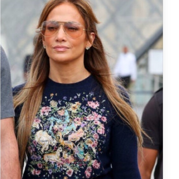 Karen Kane Embroidered Top in Navy - Picture 16 of 16